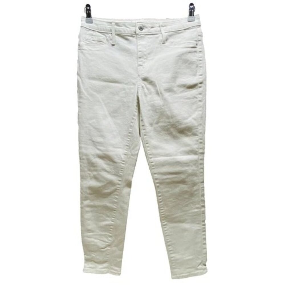 Mossimo Crop Jegging Women's 6/28R White Ultra Stretch High Rise Denim Jeggings